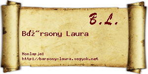 Bársony Laura névjegykártya