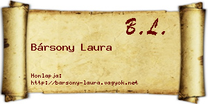 Bársony Laura névjegykártya